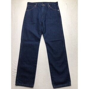 WRANGLER 13MWZ Cowboy Cut Jean Men 32x32 Dark Raw Wash Rodeo Western Mexico